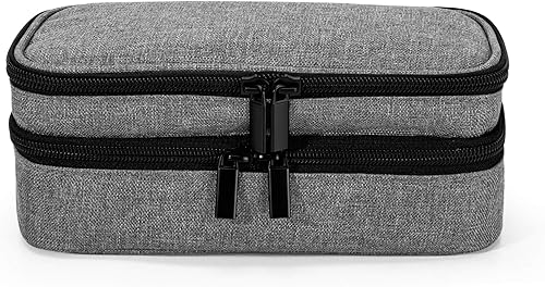 Miniatura 8 de Luxja Maletín de viaje con enfriador de insulina de 2 capas con una bolsa de hielo, capacidad para 6 viales (0.3 fl oz) o 2 bolígrafos de insulina,