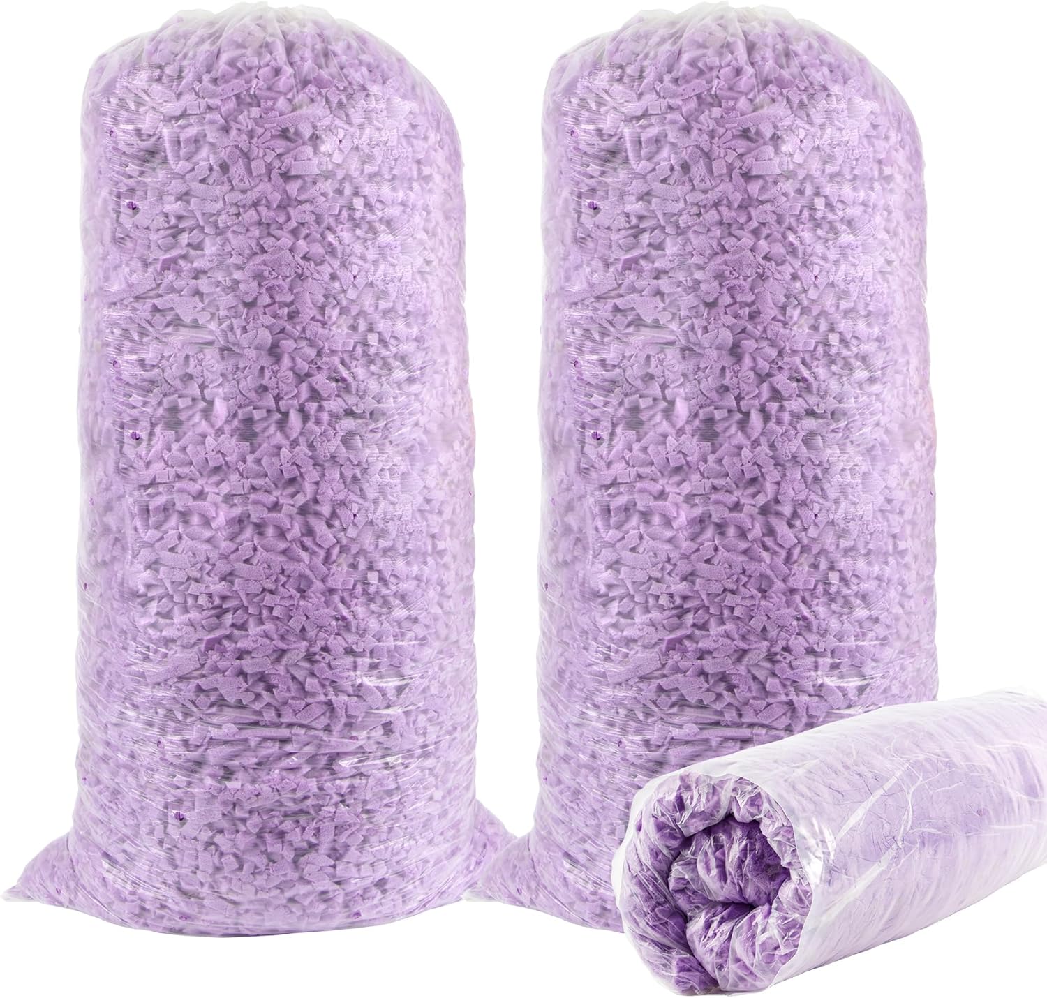MINDELF 10lbs Purple Shredded Memory Foam Filling, Bean Bag Filler for Bean Bag
