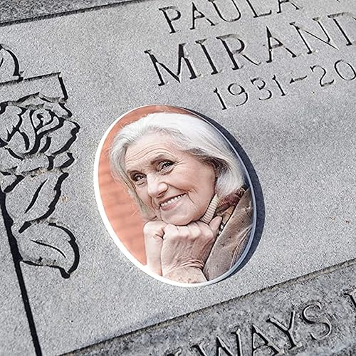 Miniatura 7 de CHUNCIN - Placa conmemorativa de cerámica con imagen de piedra de tumba, placa de monumento para tumba, tolerancia a la intemperie (3.5 x 4.7