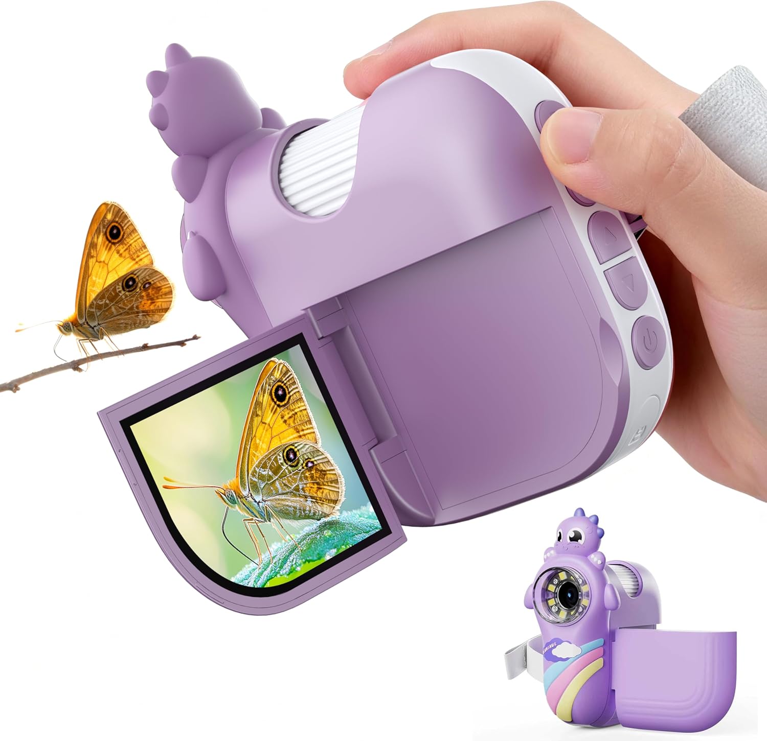 Microscope for Kids 1000X Magnification, 3-in-1 Handheld Portable Digiscope with 2" LCD Display, STEM Educational Toy Gifts for Kids Ages 4-12