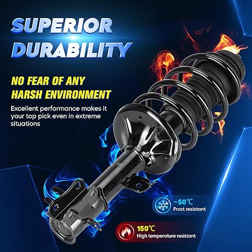 Miniatura 3 de Conjunto de amortiguador delantero con resorte helicoidal compatible con Chevy Aveo 2004-2011, Aveo5 2007-2011, Pontiac G3 2005-2008, Wave