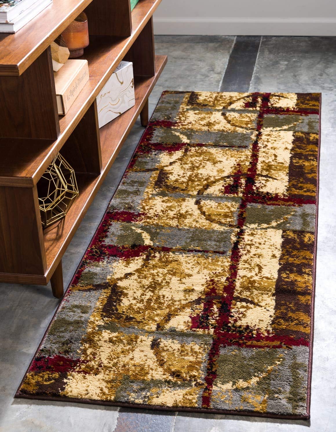 Unique Loom Barista Collection Area Rug - Catuai (2' x 6' 1" Runner, Multi/ Brown)