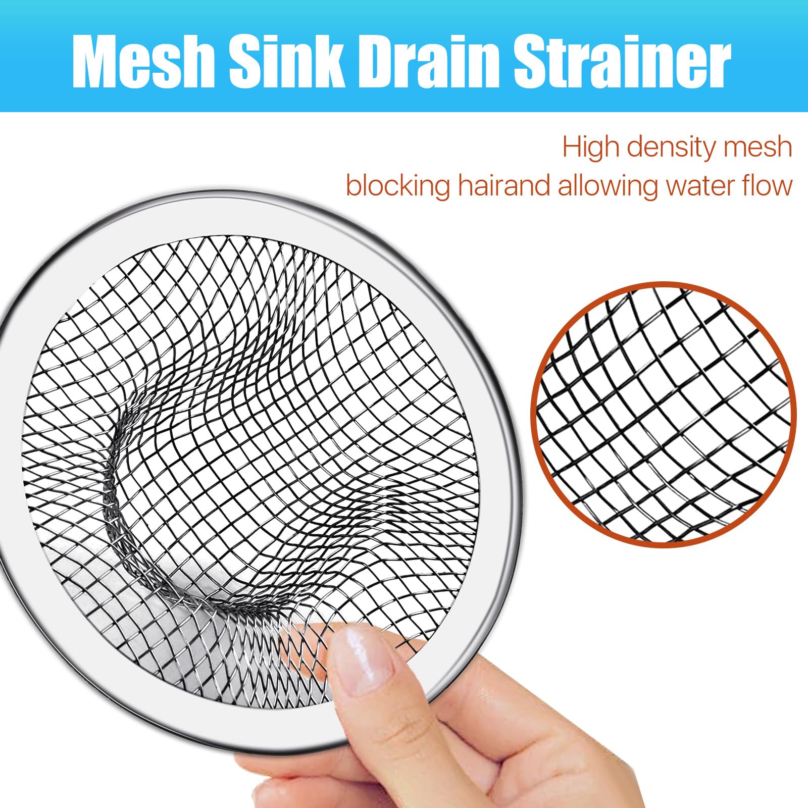 Stainless Steel Sink Strainer - 100 Pack -3