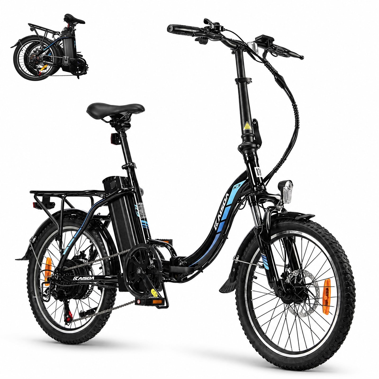 E-Bike Klapprad 20 Zoll Elektrofahrrad Mit 250W Motor 36V 13Ah Abnehmbarem Li-ion Akku Bis 100km Distanz,7-Gang,Pedelec Ebike E-Citybike E-Fahrrad Für Erwachsene