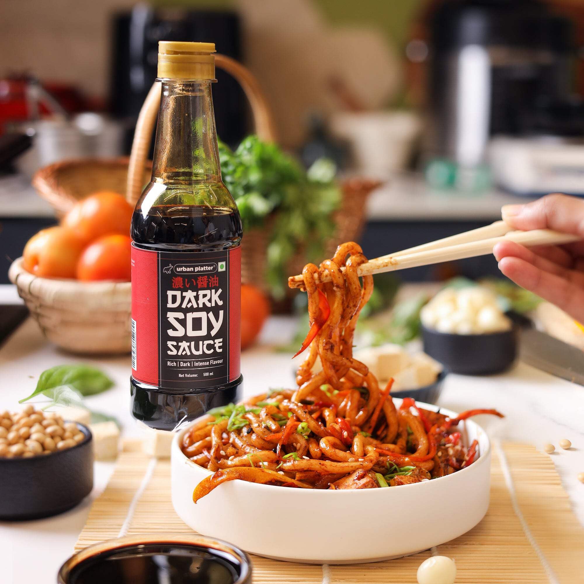 Urban Platter Dark Soy Sauce, 500ml (Traditionally Brewed from