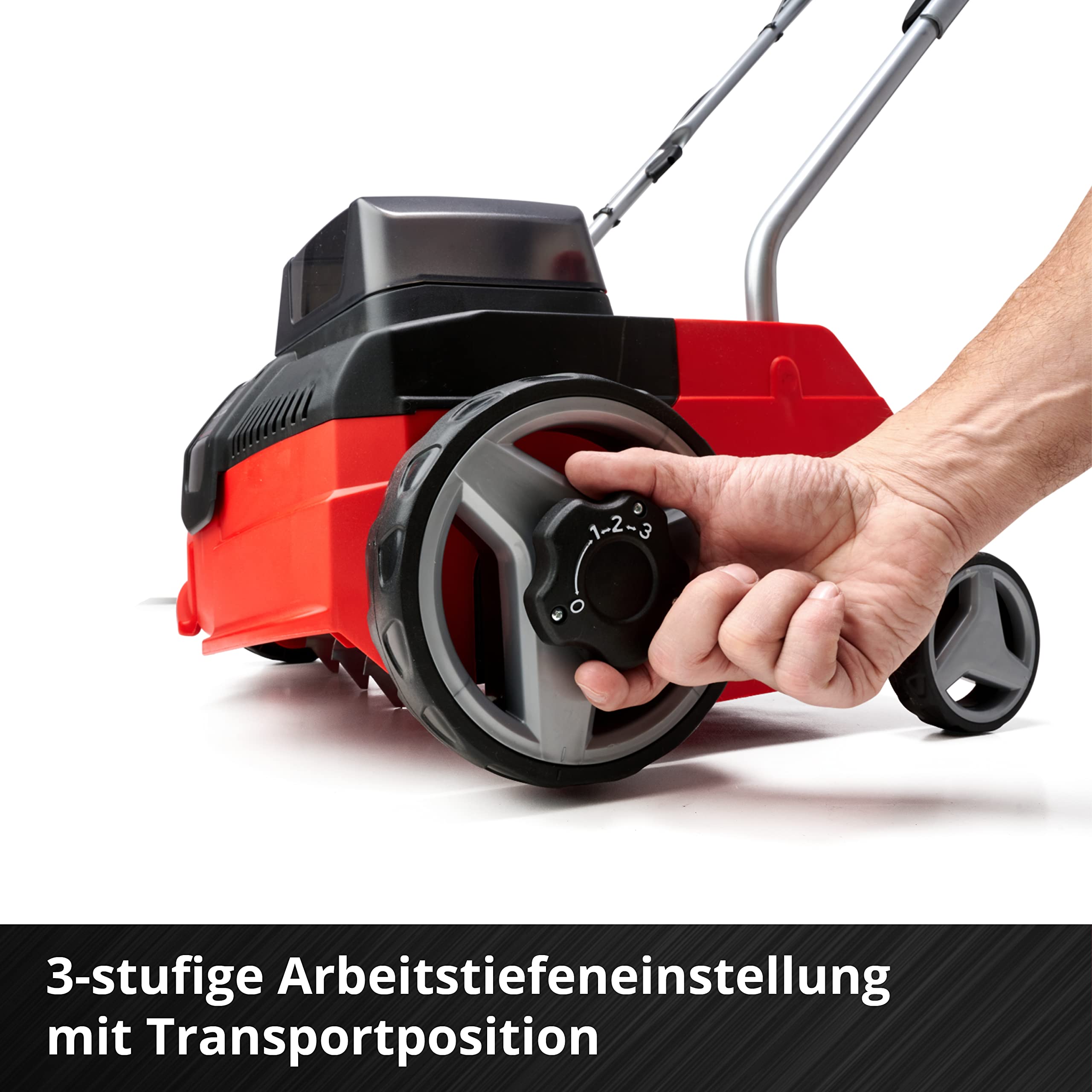 Einhell Akku-Vertikutierer-Lüfter GC-SC 36/31 Li-Solo Power X-Change (Lithium-Ionen, 36 V, 31 cm Arbeitsbreite, 3-in-1-Kombi, kugelgelagerte Messerwalze mit 8 Messern, ohne Akku und Ladegerät)