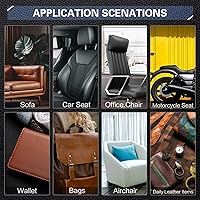 Vista 6 de OAZ - Parche de reparación de cuero grande, autoadhesivo, 16 x 63 pulgadas, marrón oscuro