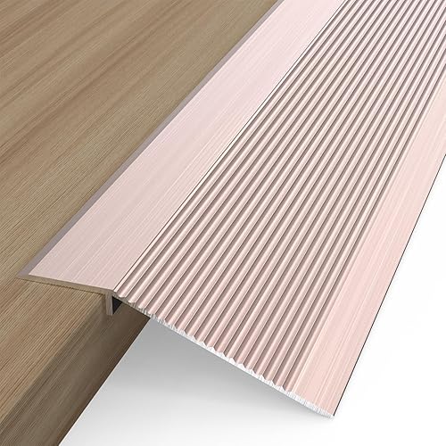 Rampas de umbral de aluminio para puertas, tira de transición de piso de 36 pulgadas, autoadhesiva, azulejos de madera, borde de puerta adecuado