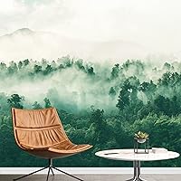Vista 19 de SIGNWIN Adhesivo mural removible para pared, niebla y niebla, montaña, ladera, bosque, naturaleza, desierto, fotografía, realismo, paisaje