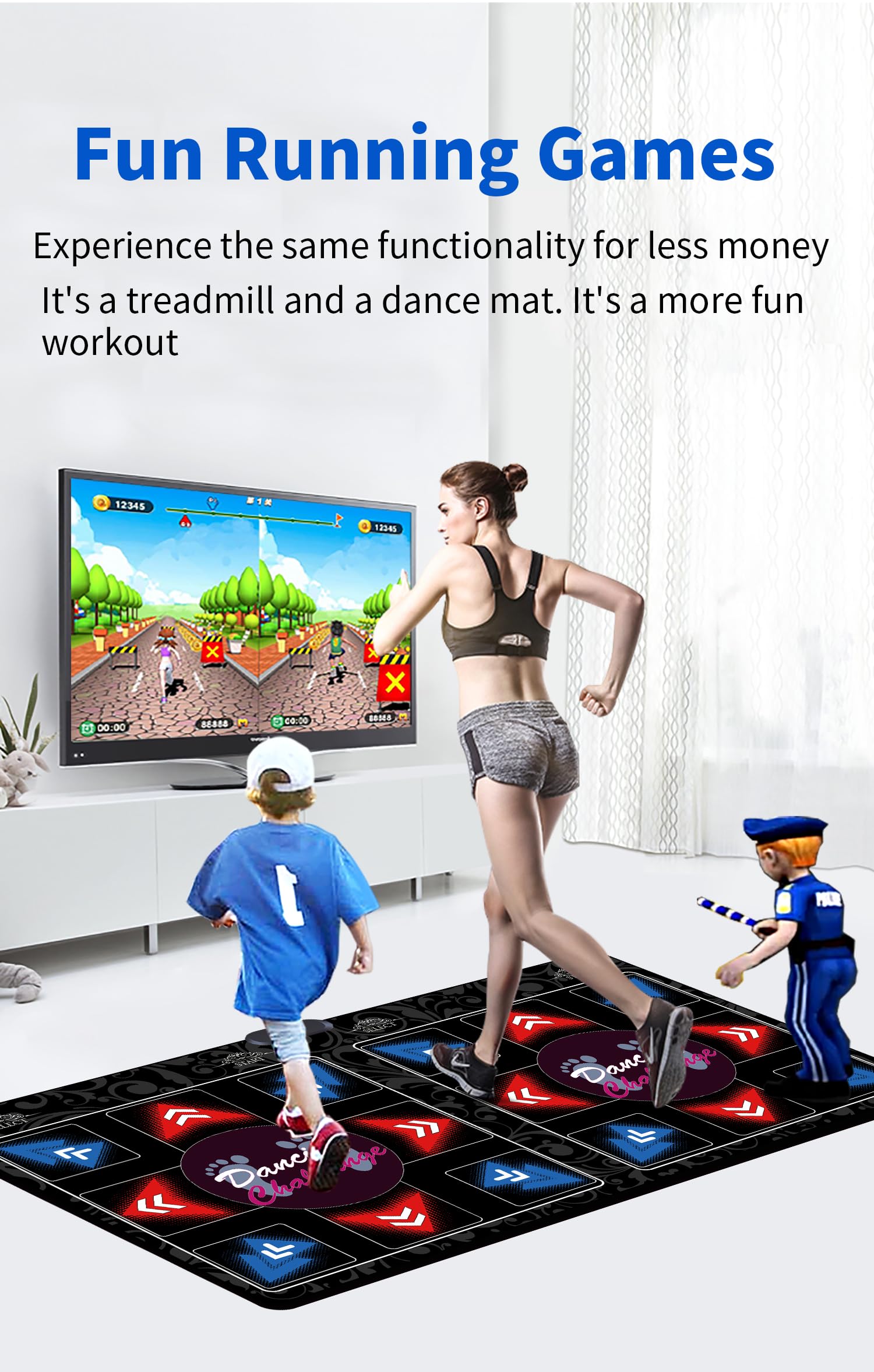 Tappeto da ballo elettronico musicale HDMI con fotocamera,650 brani,scheda di memoria da 64GB,81 video musicali,1000 giochi,per giocatore singolo e doppio,un regalo di lusso per ragazzi e ragazze