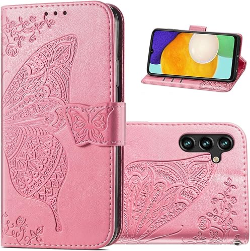 Funda diseñada para Samsung Galaxy A13 5G, correa de muñeca con función atril y función atril de piel sintética, para tarjetas de efectivo, funda