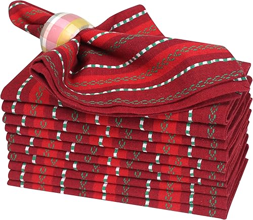 Miniatura 70 de Servilletas de lino y algodón de 18 x 18 pulgadas natural con vainica, servilletas de boda, servilletas de cóctel, servilletas de tela, servilletas