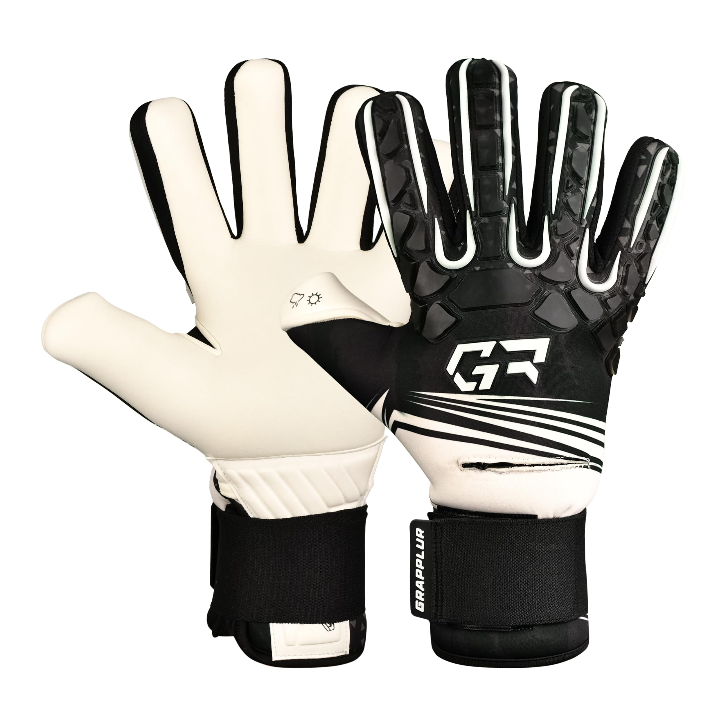 Grapplur Football Goalkeeper Gloves, Soccer Goalie Gloves (Size 9)