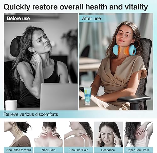 Miniatura 5 de Neck Massager 2025, Neck Stretcher Cervical Traction with Heat, 3 Modes, Portable Massage Neck Hump Corrector for Pain Relief and Muscle Relax, 26