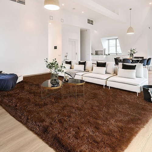 Miniatura 185 de Kelarea Alfombra de área para sala de estar, 3 x 5, antideslizante, color azul turquesa, esponjosa, suave, alfombra de felpa peluda para dormitorio