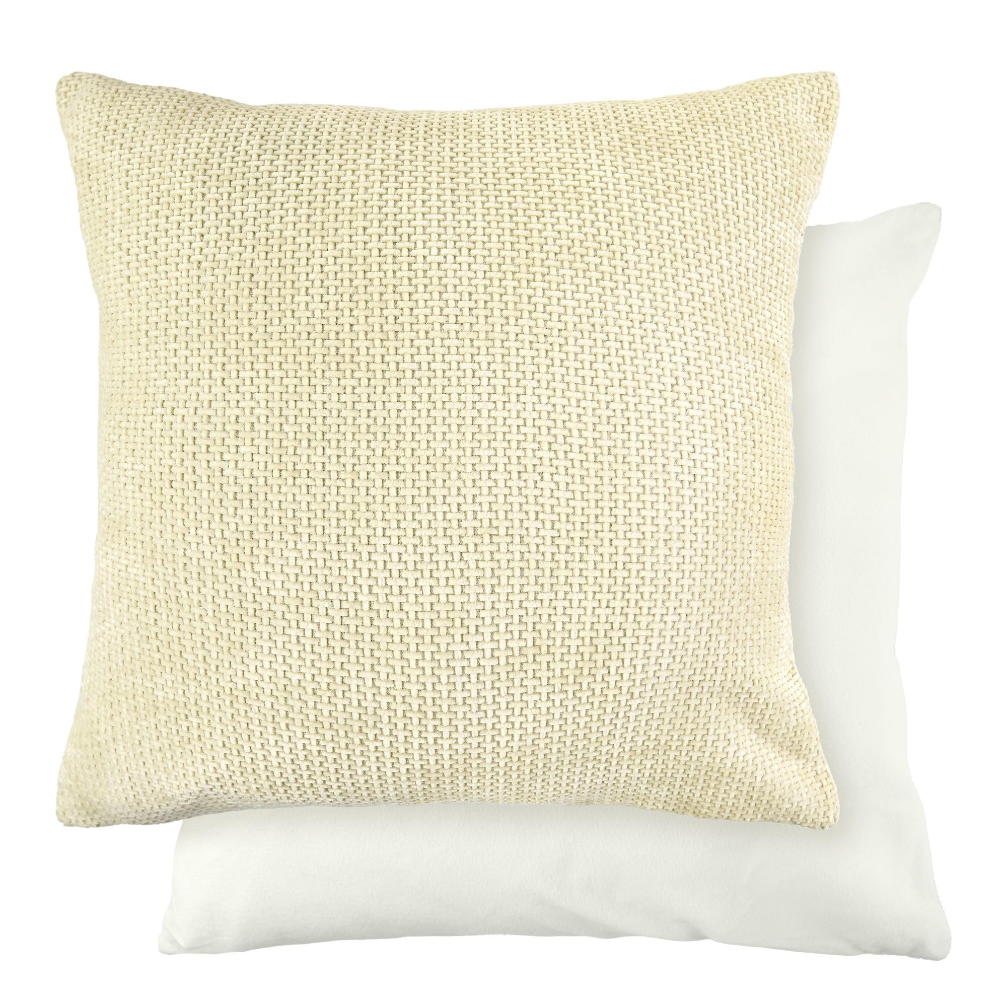 Julian Charles Cream Portland Hatch Cushion Cover Pair - One Size