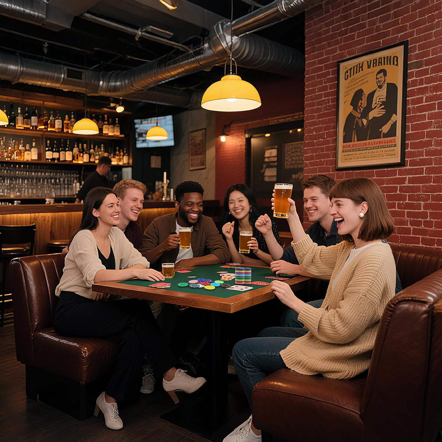 Custom Ceramic Poker Chips Personalized Logo/Text/Pattern for Casino Night Home Game Party & Gift High Density Scratch Resistant Professional Grade Chips