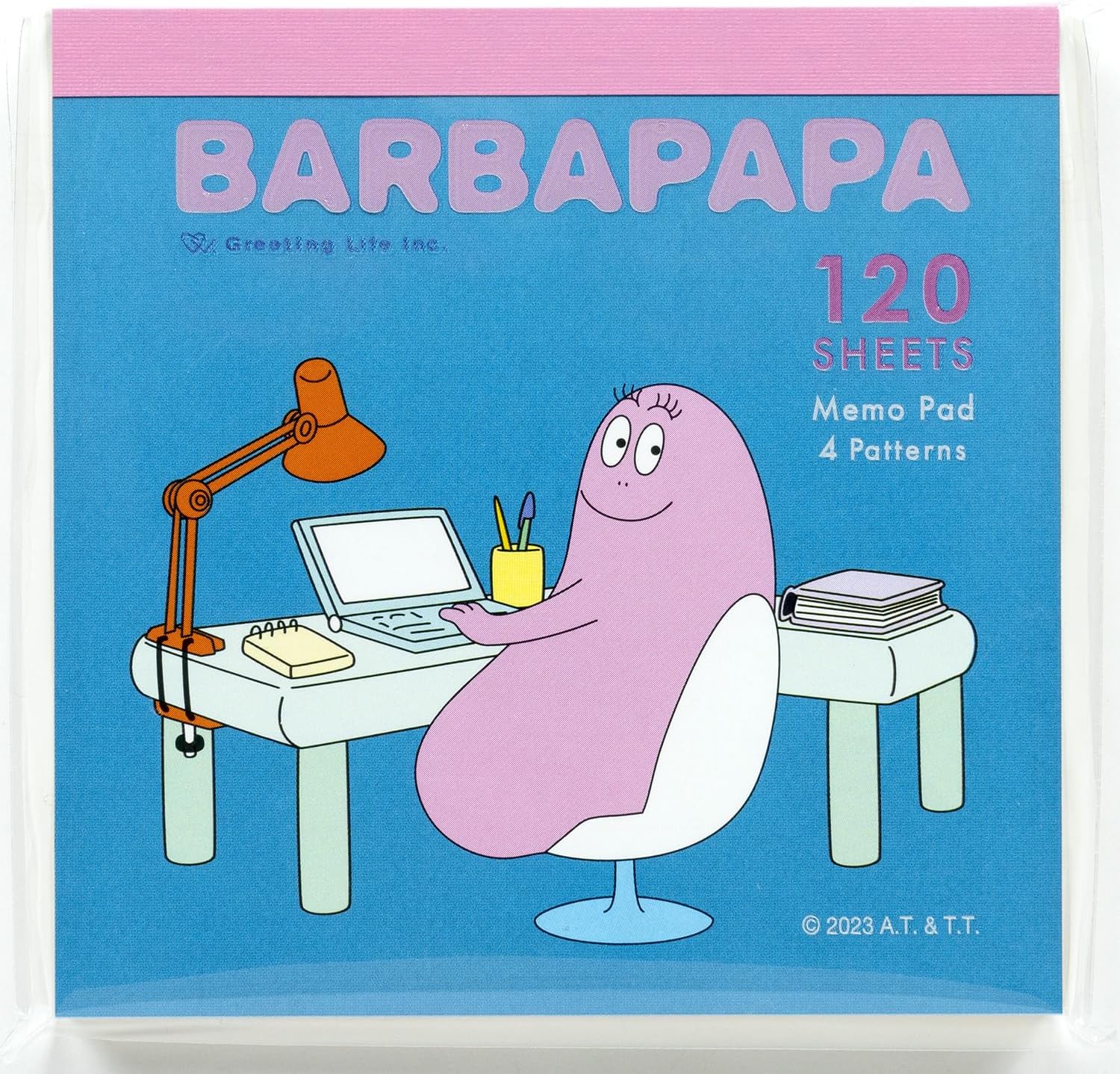 greeting life barbapapa square note daddy BBN-311 blue