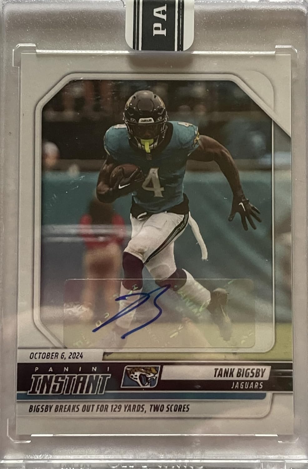 NEW 2024 Panini TANK BIGSBY Autograph Football Card Serial #28 of 99, Jaguars