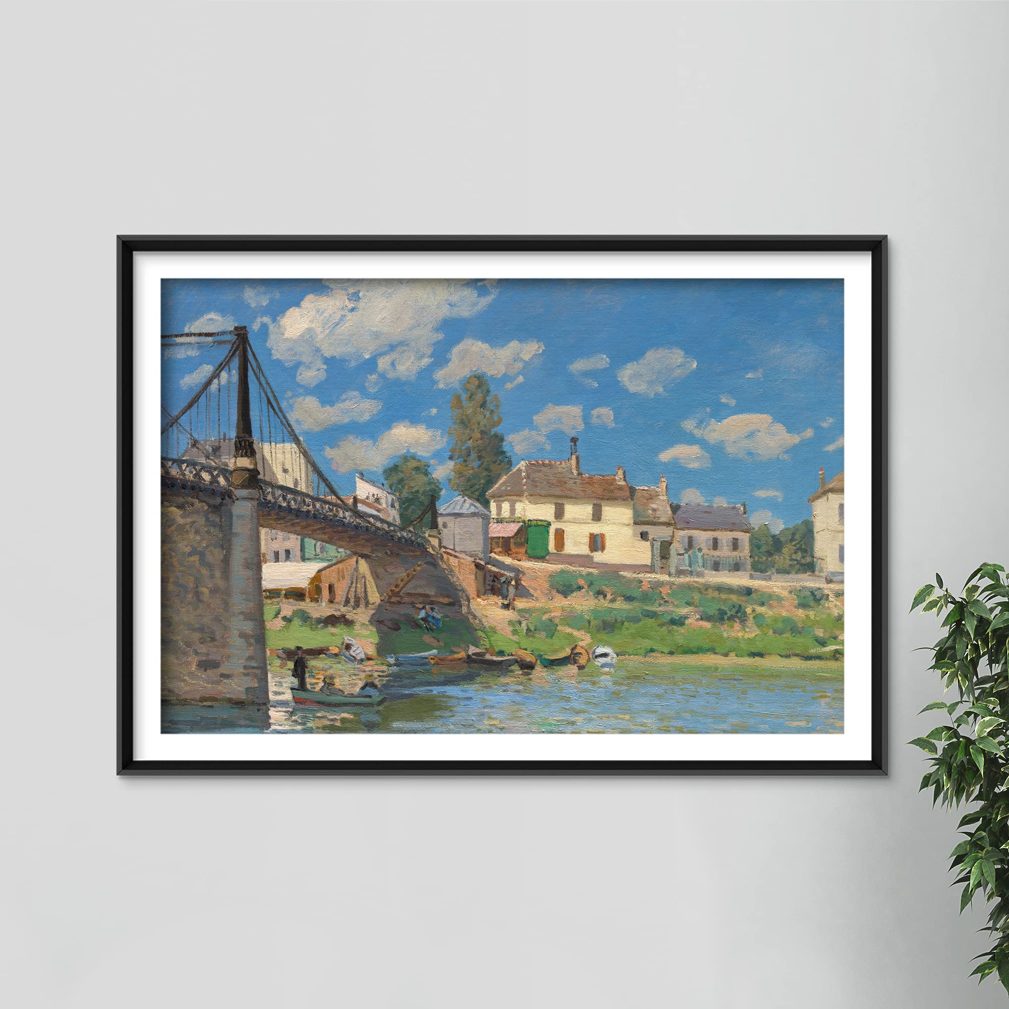Amazon.com: Alfred Sisley - The Bridge at Villeneuve la Garenne
