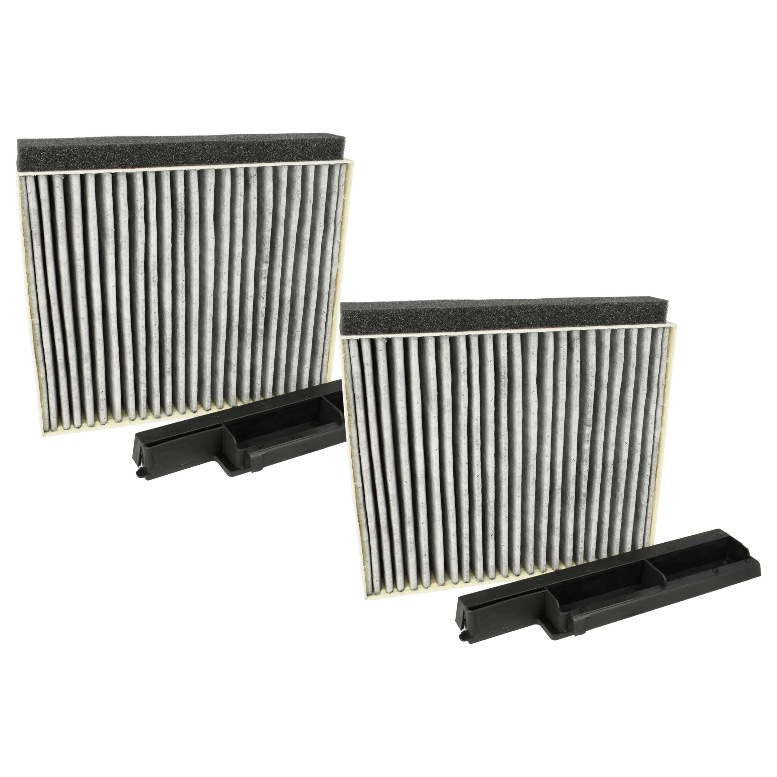 vhbw 2x Activated Carbon Filter compatible with Bosch DWB94BC51/03, DWB94BC51/01, DWB94BC51/02, DWB94BC50B/01 Extractor Hood + Holding Frame