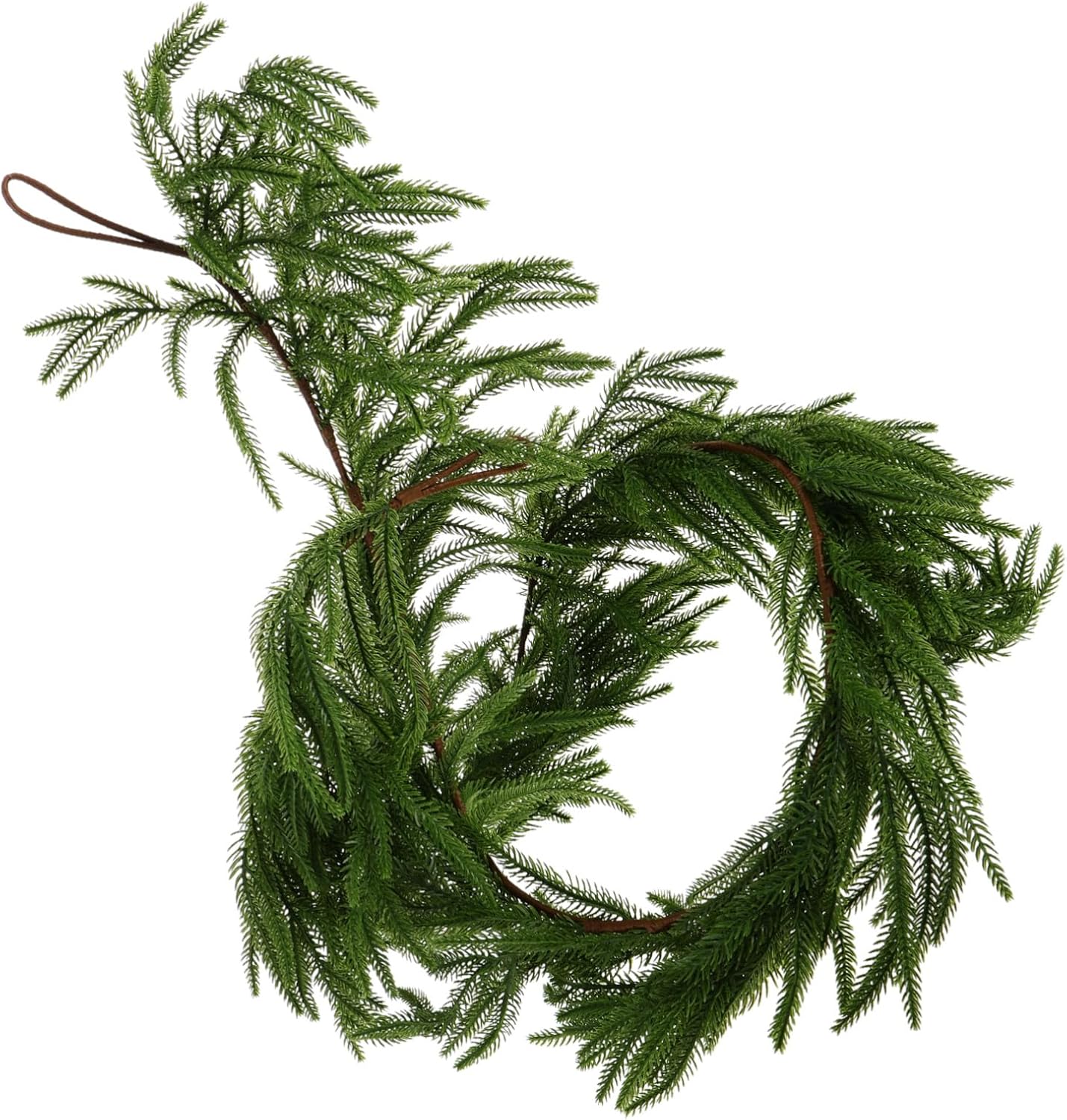 Realistic Pine Needle Garland Faux Evergreen Vine Plastic Christmas Holiday Wall Decor for Party Seasonal Festive Decoration