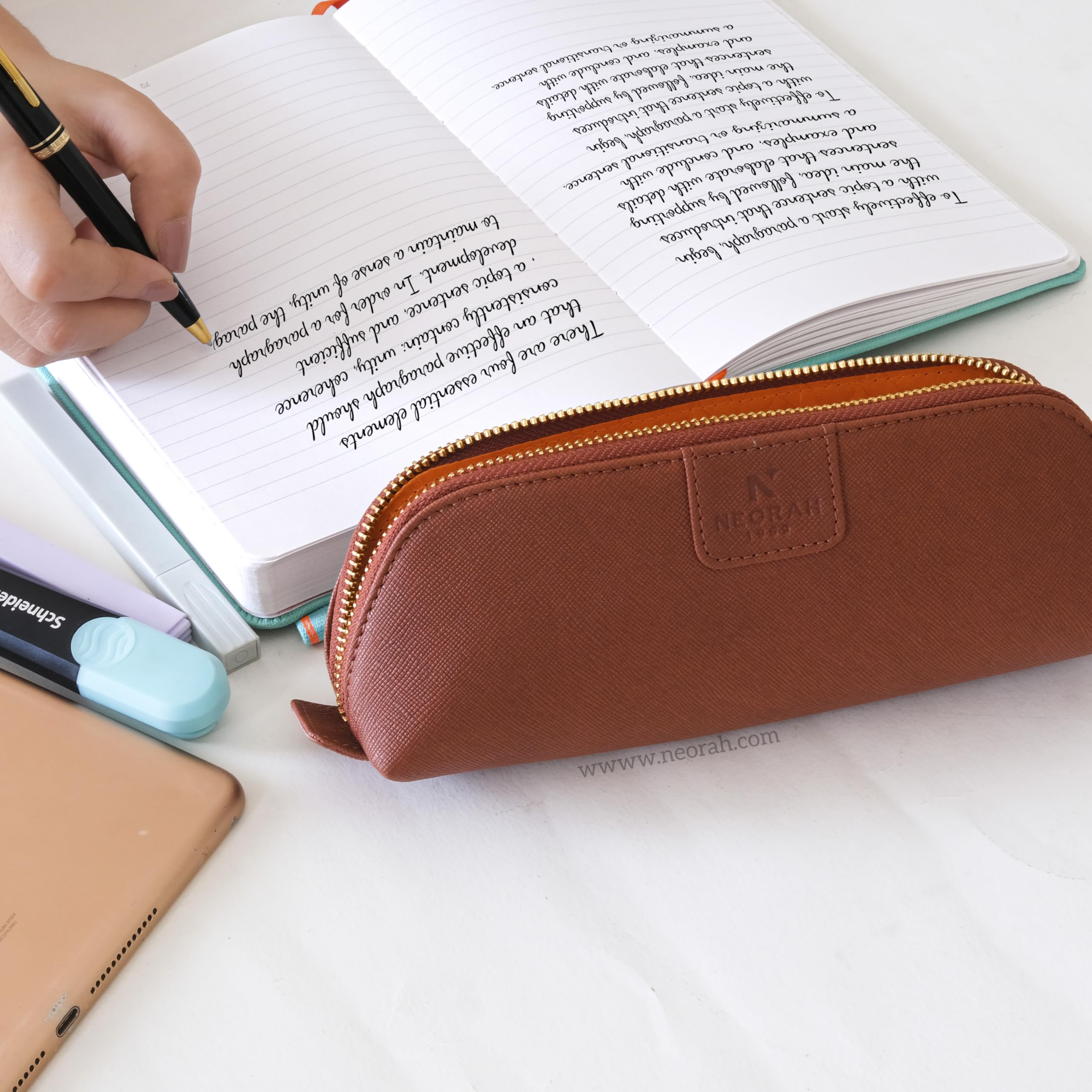 Trousse à stylos/cosmétiques, marron, PEN POUCH, Trousse à crayons
