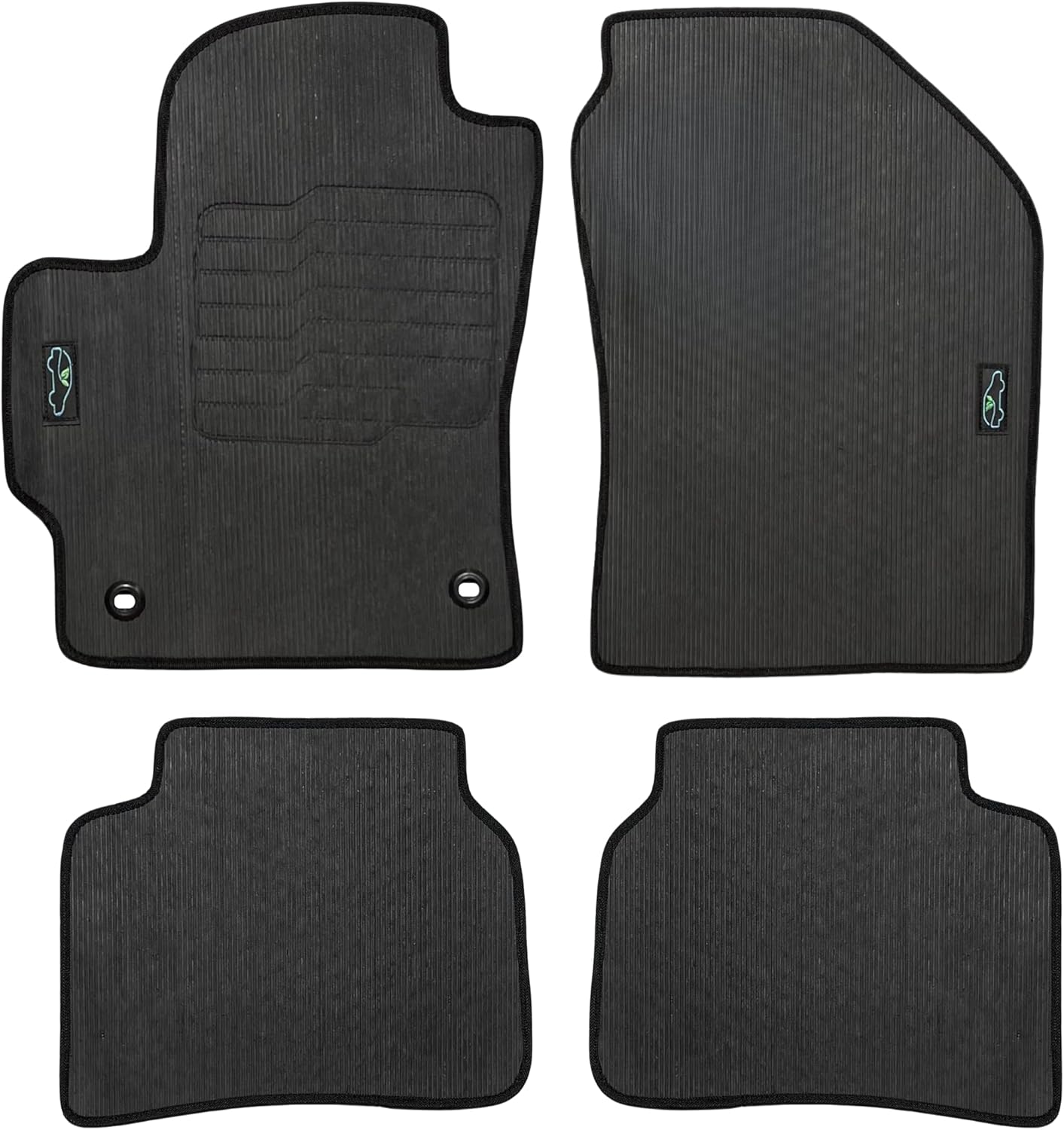 ecoMats All Weather Floor Mats Fit for 2020 to 2026 Toyota Corolla, Front and Rear Set, Safety Locks, Non-Slip Backing, Odorless