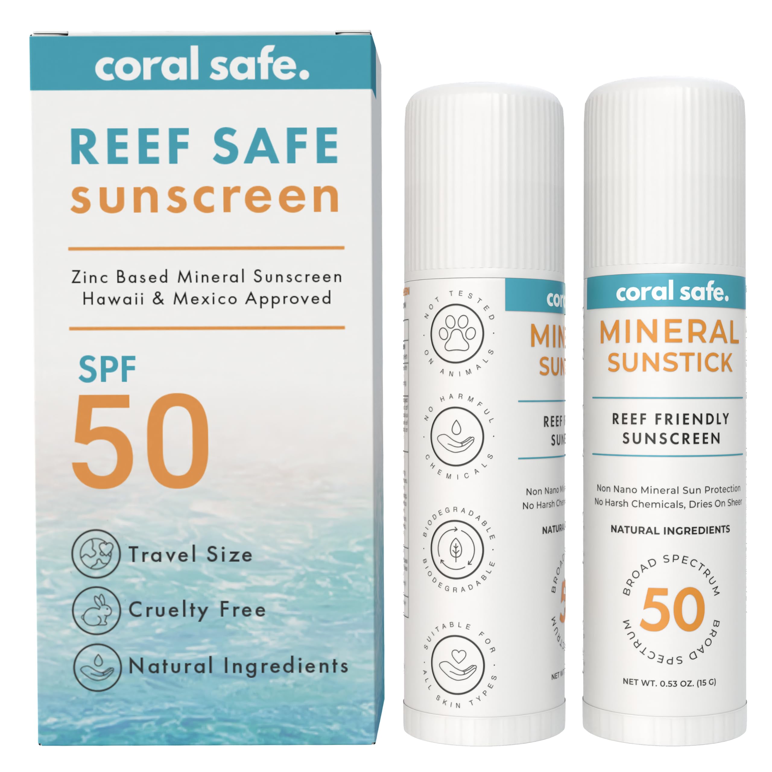 Coral Safe Reef Safe Mineral Face Sunscreen Stick SPF 50