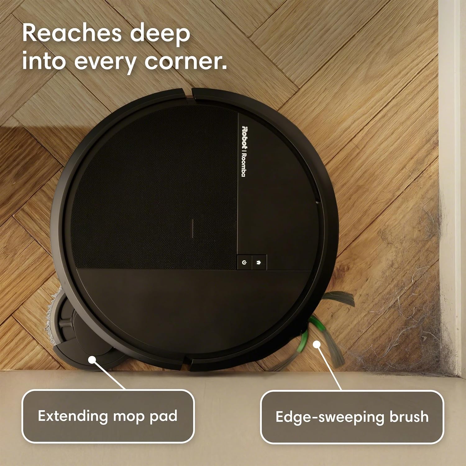 iRobot Roomba 415X Robot Vacuum & Mop Combo, 20,000Pa Suction, 90 Days Self-Emptying, Multifunction Dock Self-Cleaning & Hot Dry, Smart Obstacle Avoidance, Lifting Spinning Mops, Ideal for Pet Hair view 8