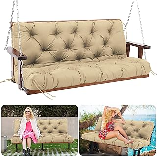 60" / 5 FT Porch Swing Cushions Outdoor, 5" Thick 2-3 seat Swing Cushion