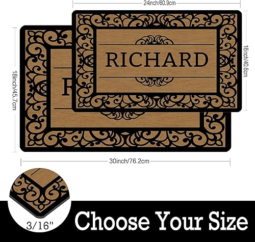 Miniatura 3 de Tapete de bienvenida personalizado para entrada al aire libre  Tapete personalizado para puerta delantera entrada al aire libre  Tapetes decorativos