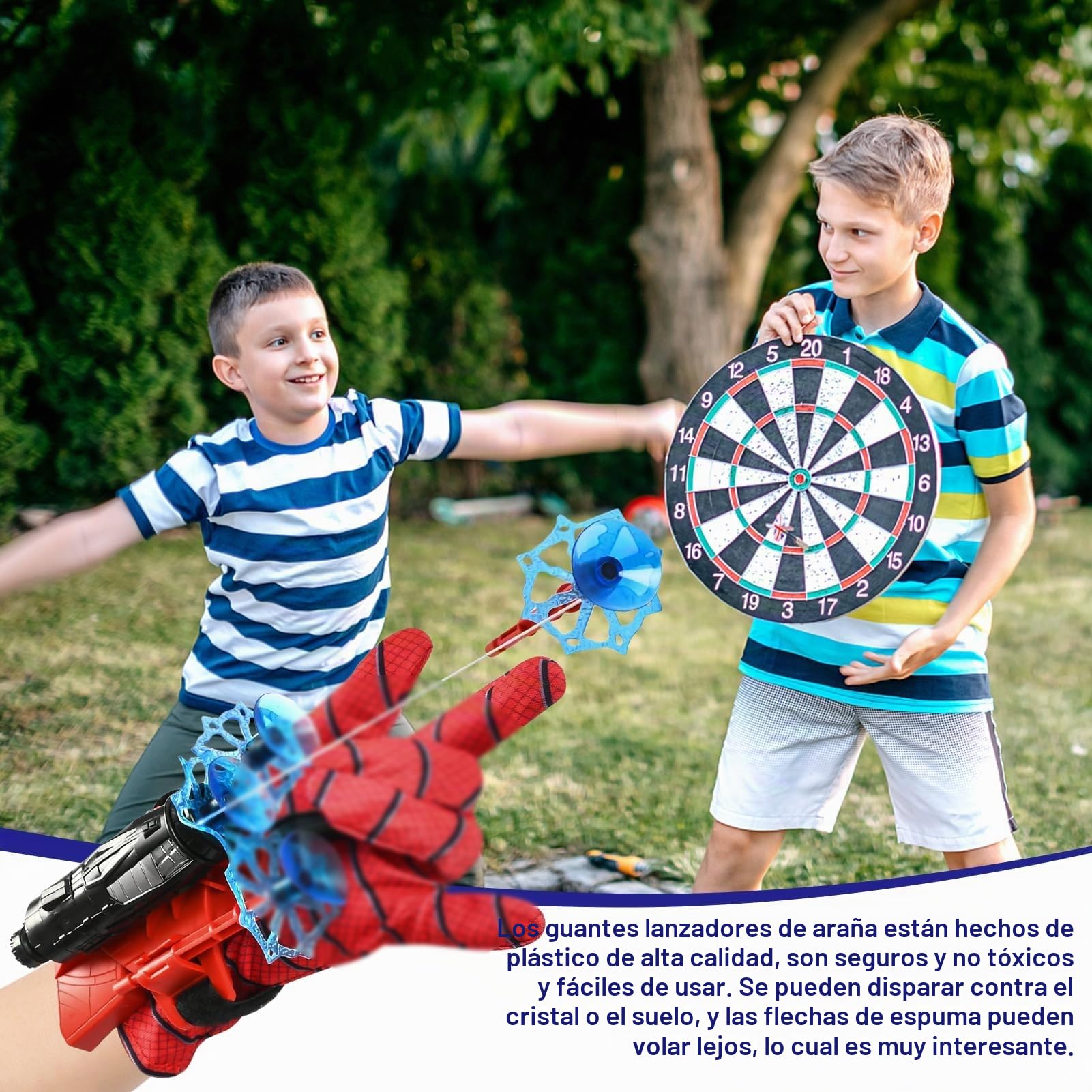 2 Set Juegos de Guantes de Lanzador, Lanza Telarañas Spiderm Juguetes, Guantes Niño Lanza Telarañas Launcher Glove, Juguetes Spiderm Regalo para Niños Guantes de Fiestas Cosplay
