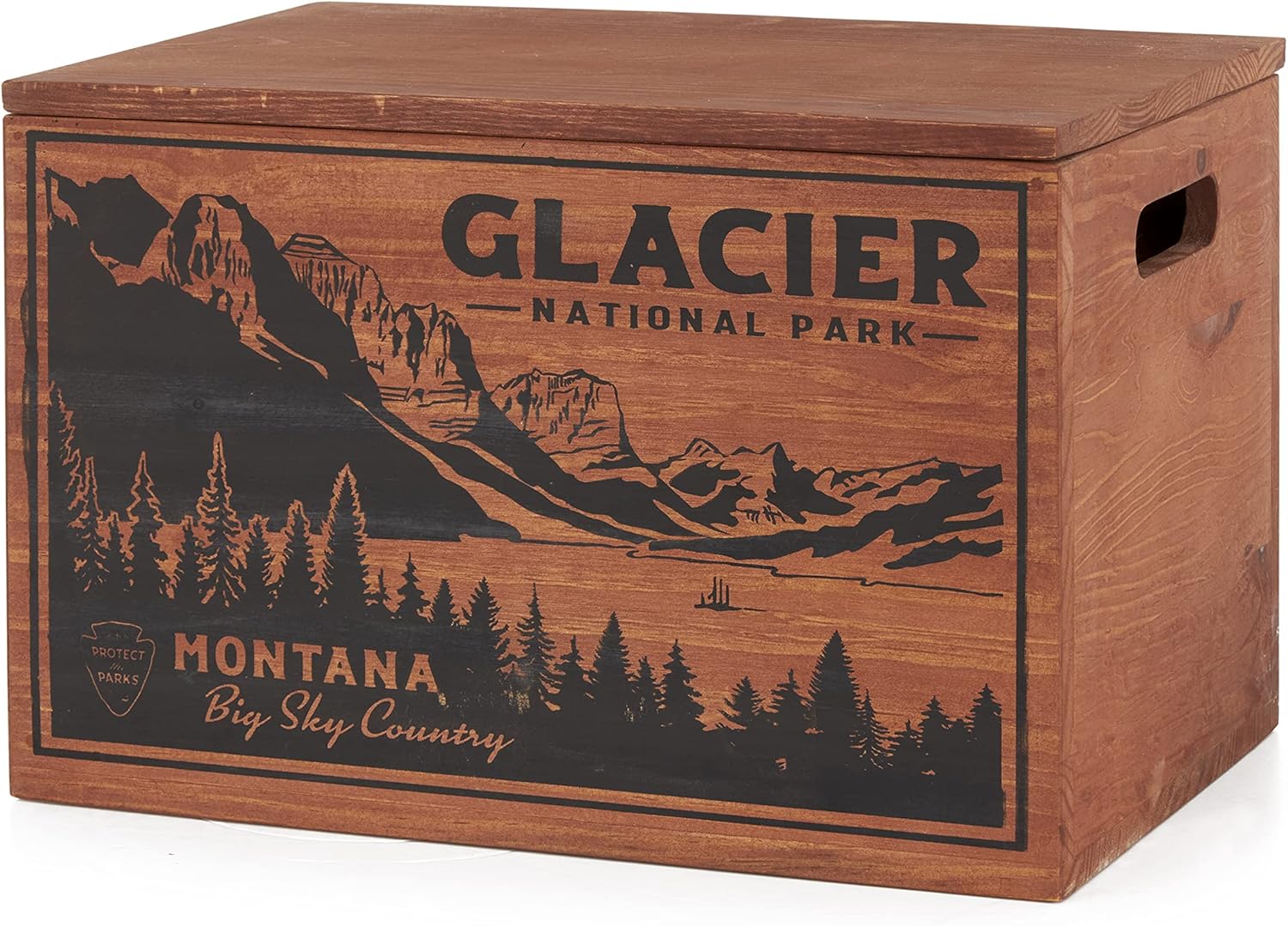 Product image of Better Wood Products Limited Edition Protect The Parks Series All Natural Fatwood Fire Starter Sticks for Wood Stove 13-lb Wooden Crate, Glacier