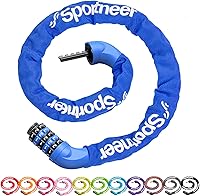 Vista 17 de Sportneer Cerradura de bicicleta: combinación de 5 dígitos, cerradura de cadena de bicicleta antirrobo de alta seguridad - 0.98/1.1/1.2 metros