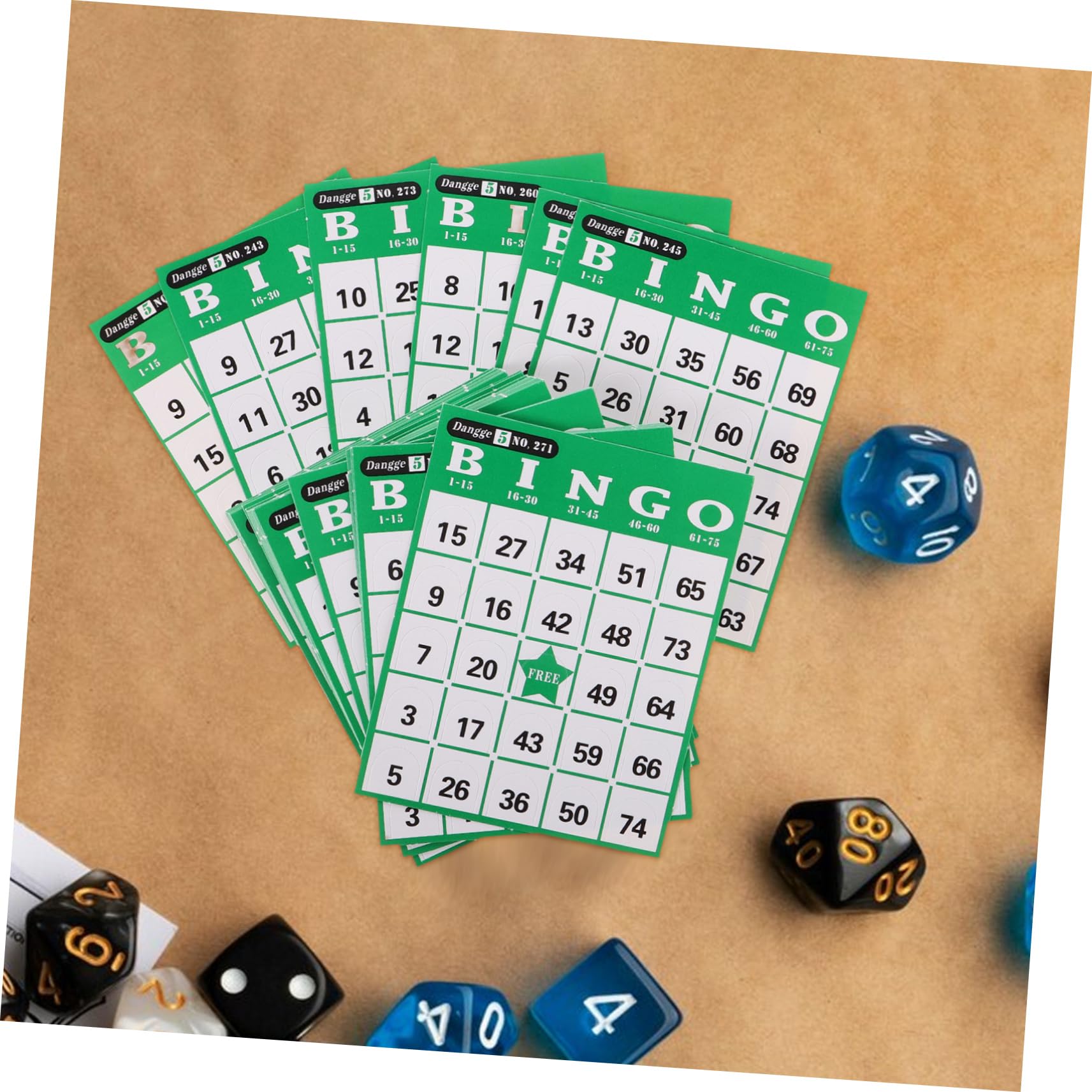 Sosoport 60pcs Bingo Game Cards for Seniors Large Bingo Cards for Fun Random Color