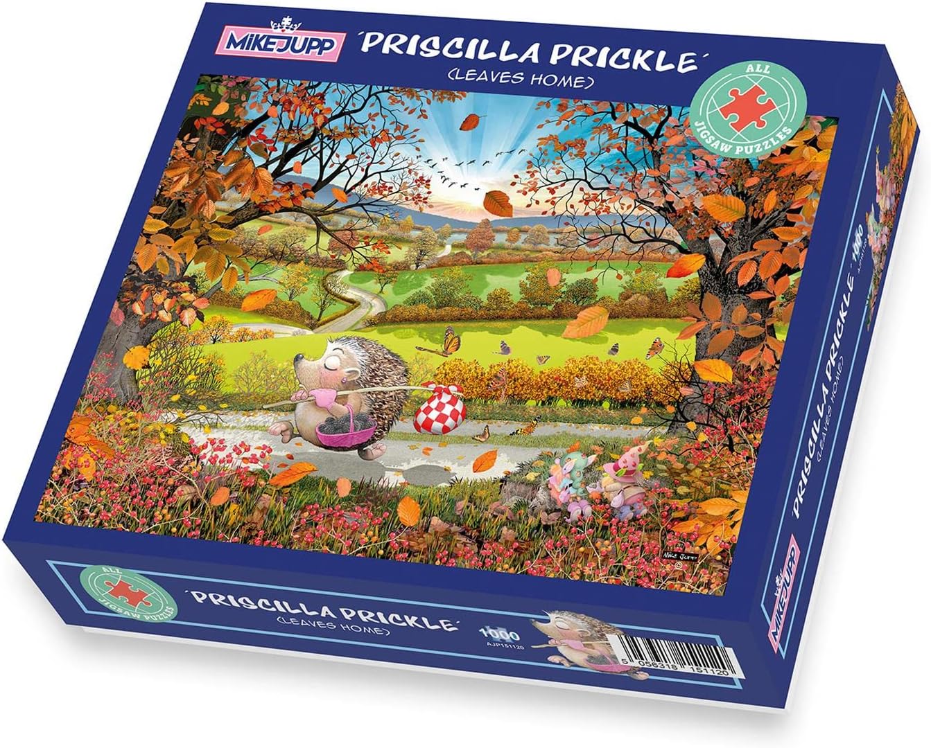 1000 Piece Jigsaw Puzzle - Pricilla Prickle Hedgehog -for Adults - by Mike Jupp Cartoon Puzzles - Size 26 inch X 20 inch