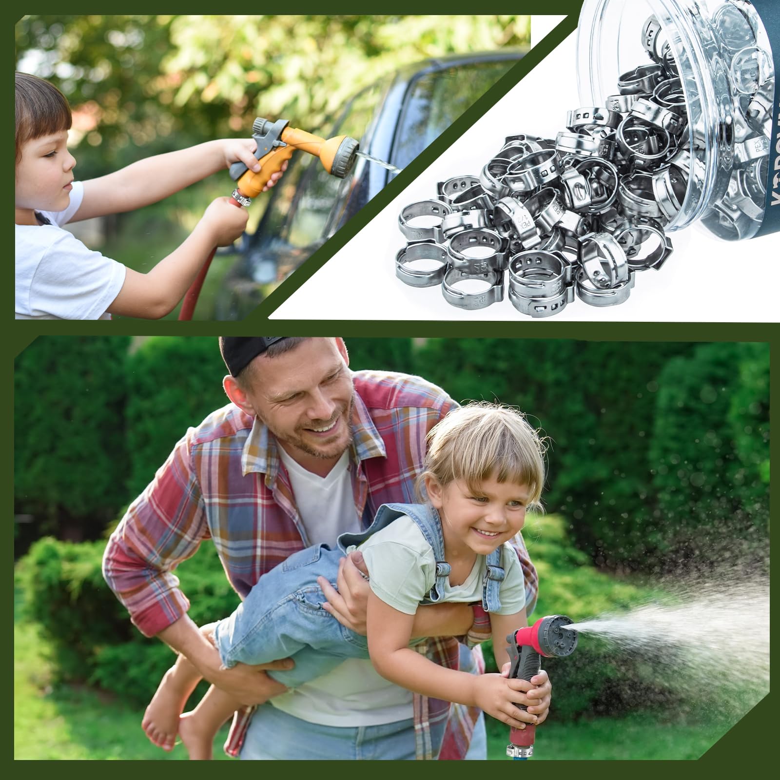 120 Pack 1 2 Inch PEX Cinch Clamps Rings Heavy Duty 304 Stainless Steel Pex Crimp Rings Thickened — view 7