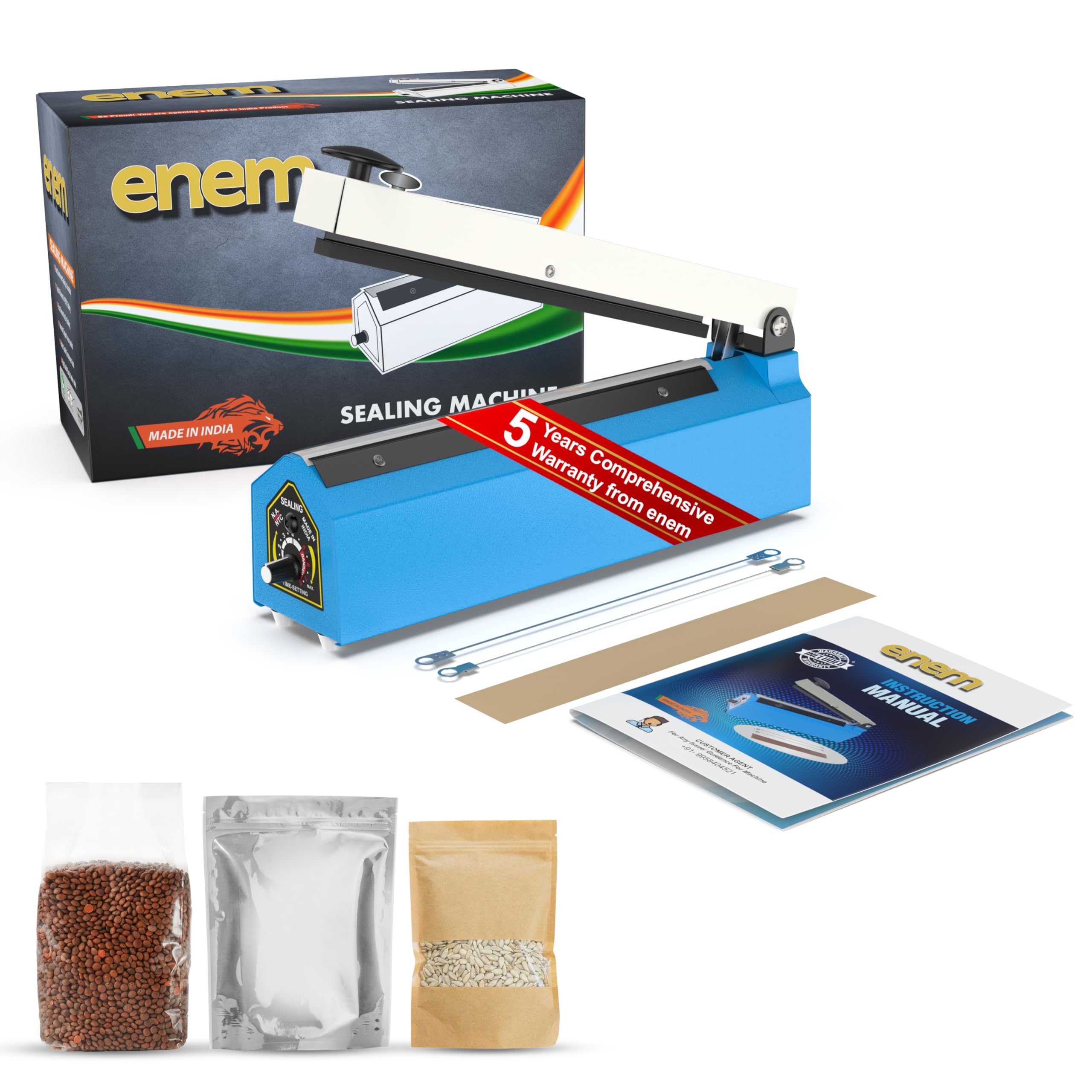 ENEM Sealing Machine for Food Packets, 12 Inch (300 mm), 5 Years Comprehensive Warranty, Packet Sealer Machine, Packing Machine Sealing, Sealing Machine, Full Customer Support from Enem