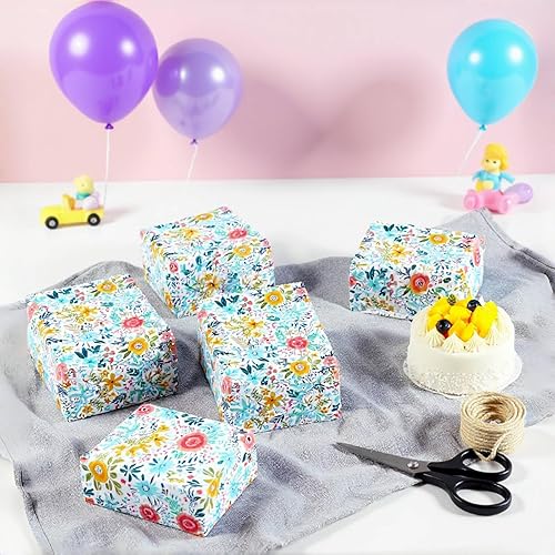Miniatura 3 de Miss DuiDui Foral - Rollo de papel de regalo, 17 pulgadas x 32.8 pies, colorido diseño de flores de primavera y verano para cumpleaños, bodas, día