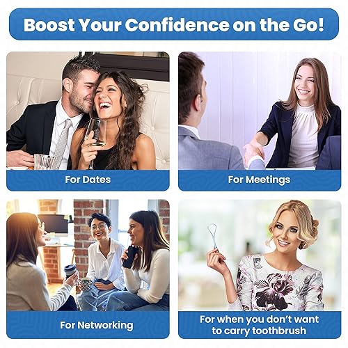 Miniatura 7 de Dr Nicks - Rascador de lengua blanco y saludable paquete de 3 dentista diseñado para curar el mal aliento limpiador de raspadores de plástico fácil