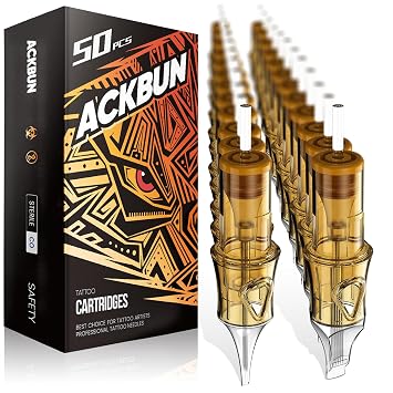 50Pcs Assorted Tattoo Needles #12 5Pcs each of 5RL, 7RL, 9RL, 11RL, 5RS, 7RS, 9RS, 7RM, 9RM, 9M1 Mixed Size Disposable Tattoo Cartridge Needle Pro Sterilization and Safety for Tattoo Pen