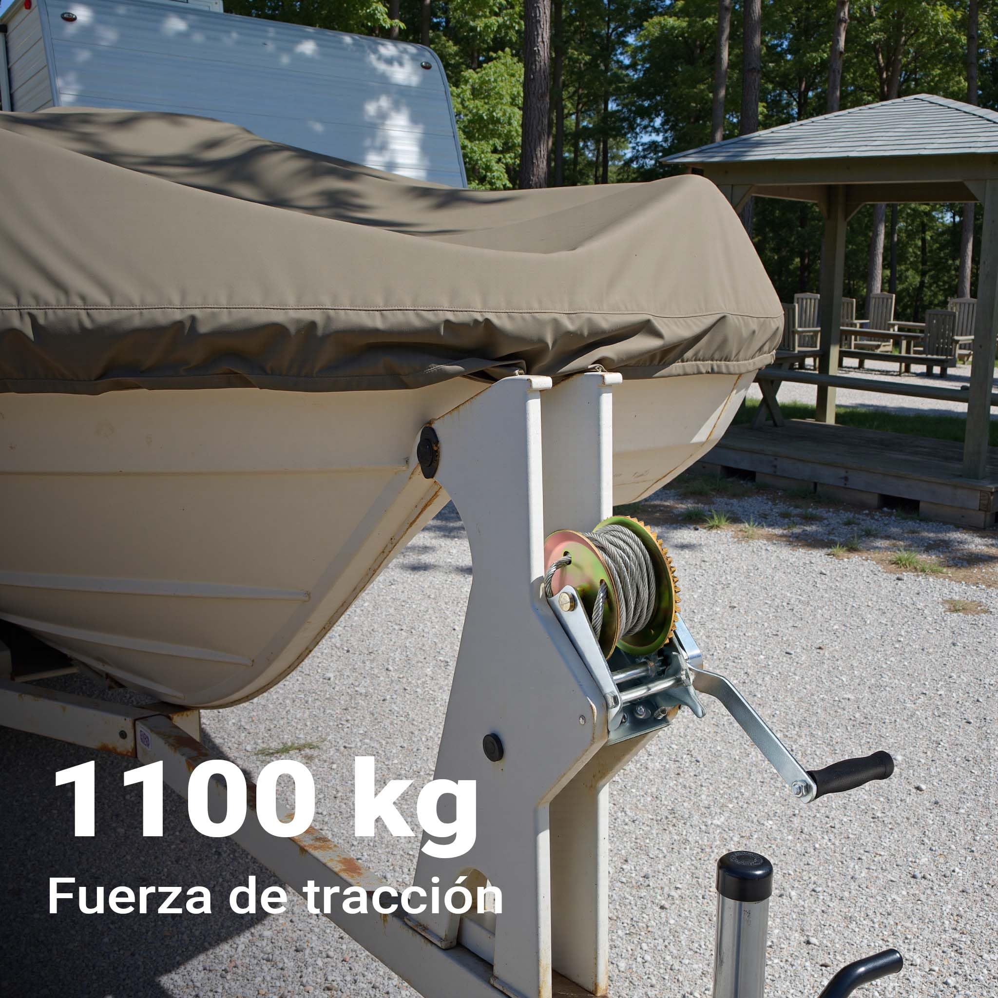 Cabrestante manual hasta 1100kg 8m 4:1 8:1 Polipasto manual Torno cable forestal Fuerza de tracción