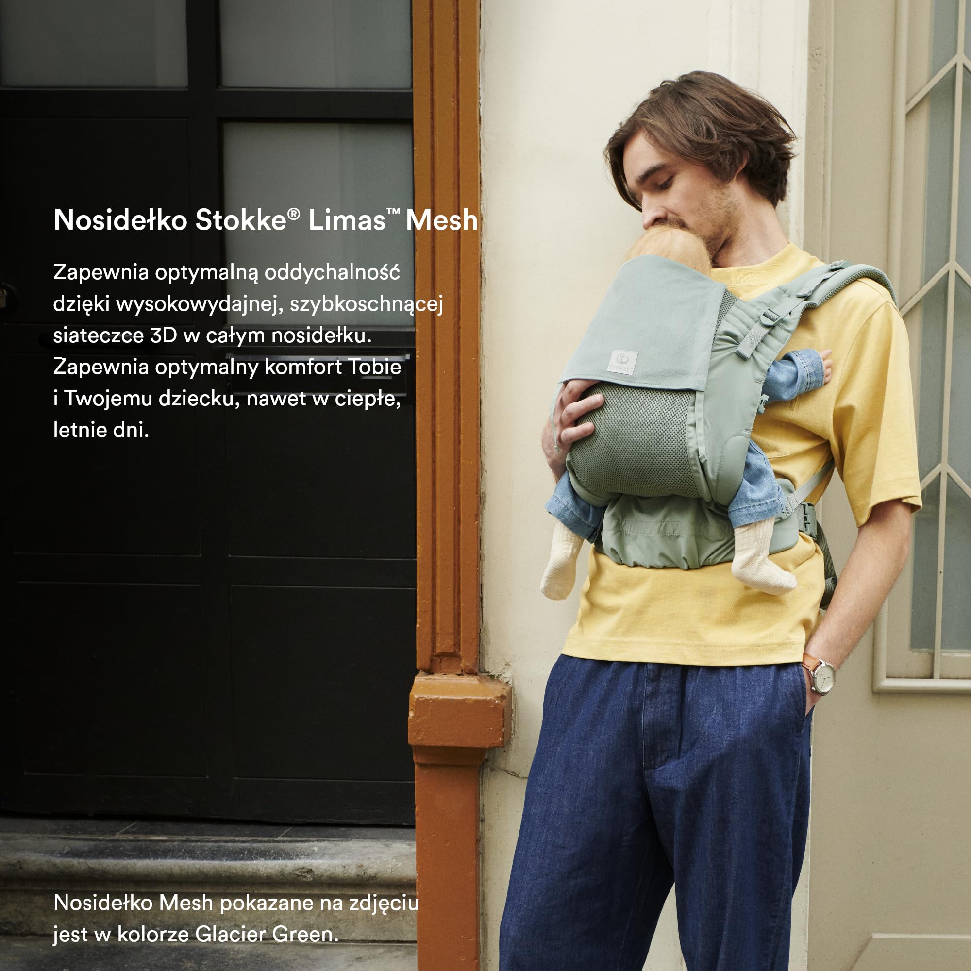 Nosidełko Stokke Limas Mesh, Anthracite - Oddychające nosidełko dla dziecka z wysokiej jakości tkanin - bezpieczne dla dzieci od 1 miesiąca/4-15 kg - w zestawie odpinana torba na niezbędne akcesoria