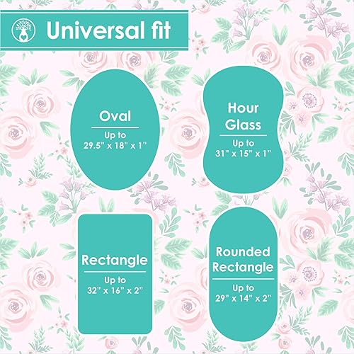 Miniatura 6 de Sábanas de cuna para bebé niña  Tamaño universal sábana ajustable para cuna para bebé y colchón, tela de algodón ultra suave juego de 2 unidades