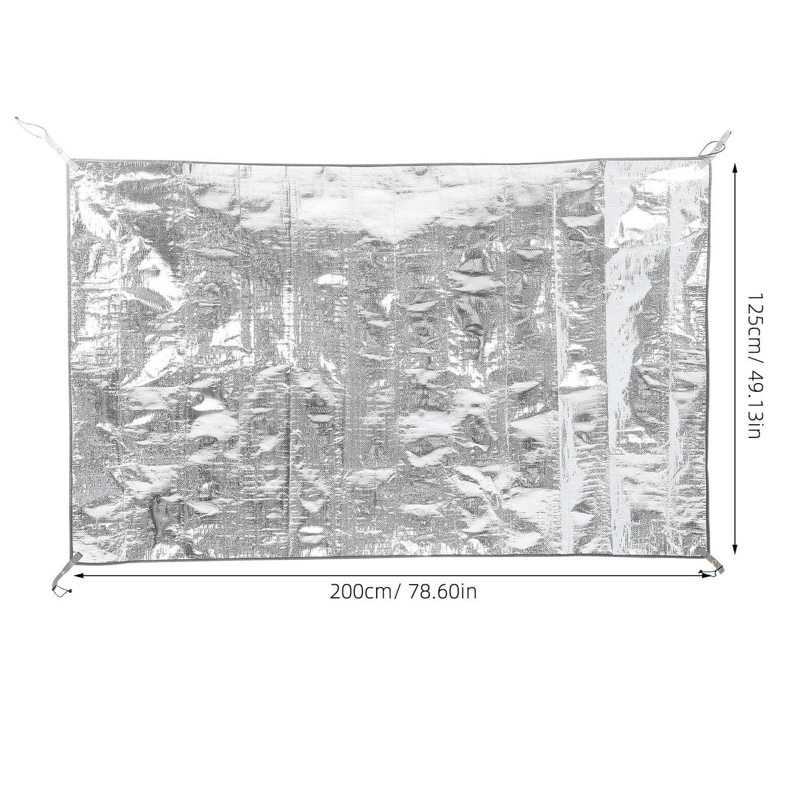 Healeved Tapete de Picnic Aislante para Camping 125X200 CM Colchoneta Gruesa de Aluminio PE Alfombra Térmica Portátil para Playa y Tienda de Campaña
