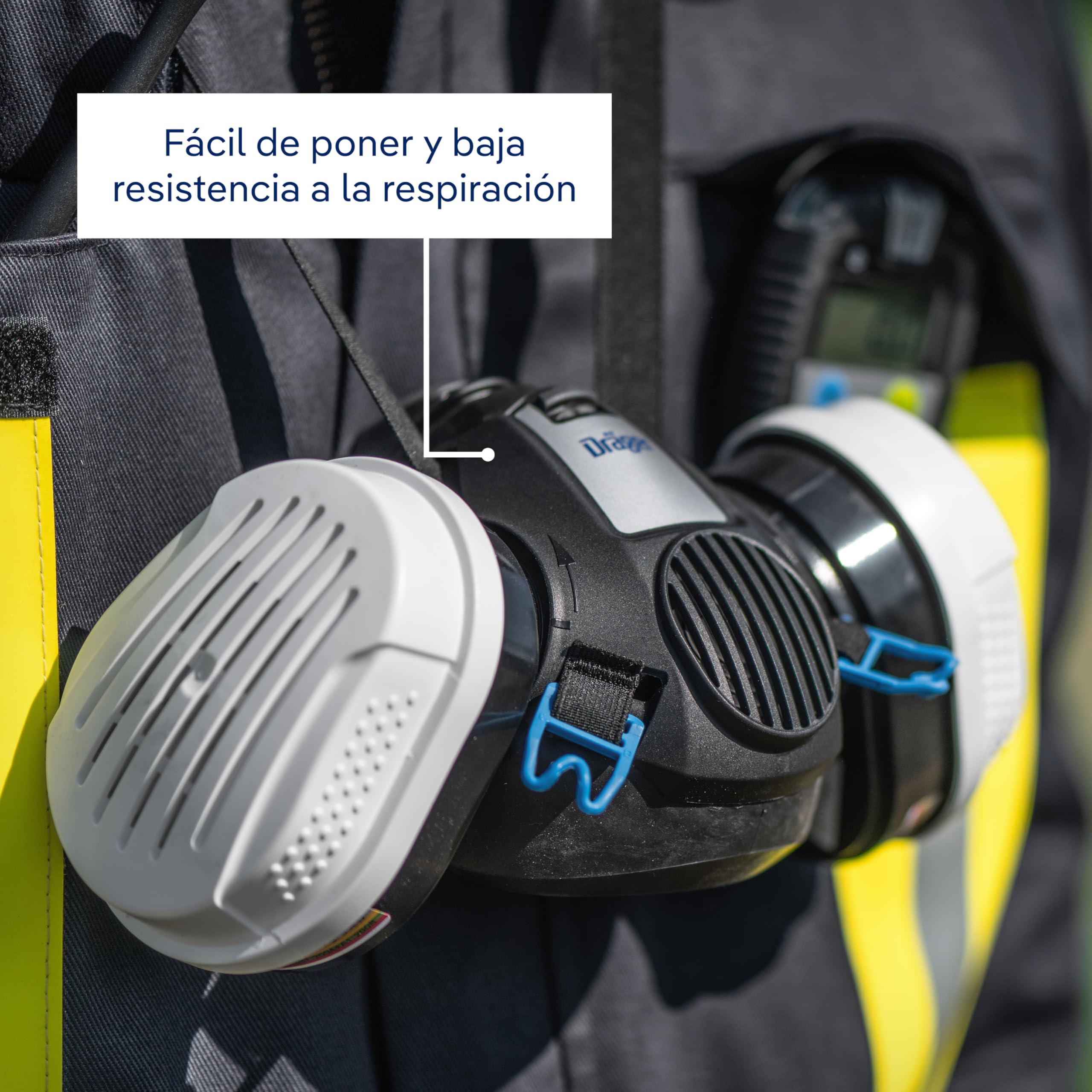 Dräger X-plore 3500 Kit de Respiración para Incendios Forestales | Máscara de Media Cara + Filtros ABEK1Hg-P3 - Protección contra Humo y Cenizas de Incendios Forestales
