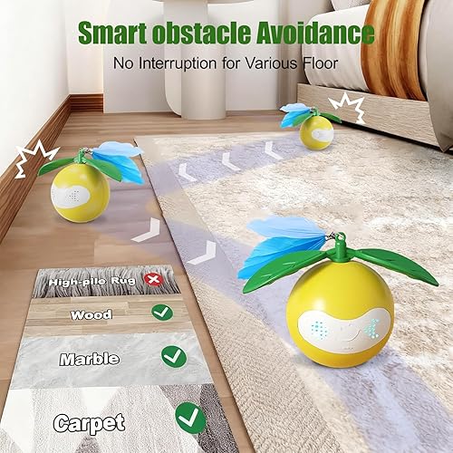 Miniatura 4 de Juguete interactivo para gatos de interior, juguete de bola móvil automático adecuado para gatos adultos y gatitos de interior, adecuado para todas