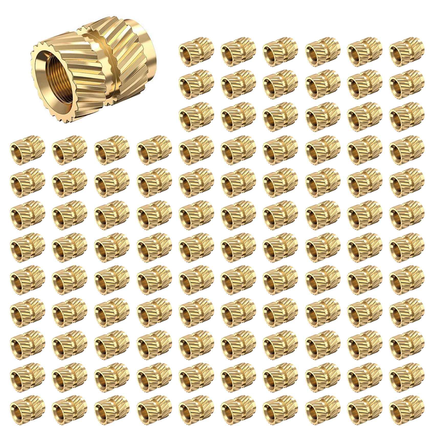 Jnchdghwa Gold 480Pcs M3x5.7-Od4.6 Thread Knurled Brass Threaded Heat Set Heat Insert Embedment Nut For 3D Printer