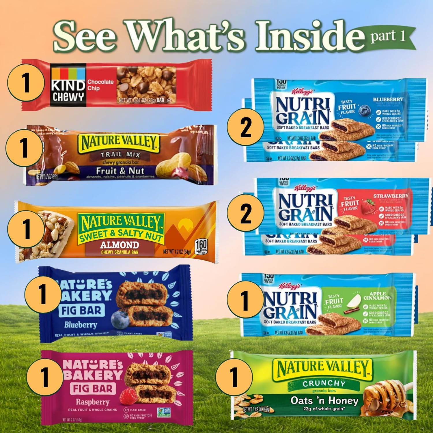 Snack Variety Box for Adults and Kids - Assortment of Granola Bars, Nut Mixes, Fruit Snacks, and Crackers for Families, Office, Care Package, Military, Gifts, Travel (30 Count)